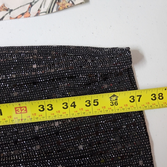 Calvin Klein Black Glitter Long Sleeve Dress - Picture 11 of 13